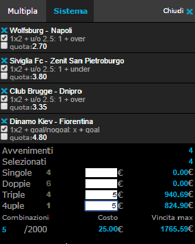 scommesse europa league