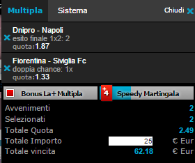 scommessa pronta europa league 