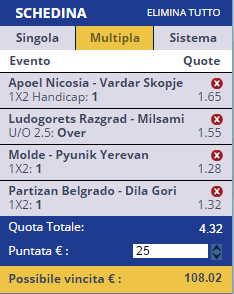 scommesse pronte di oggi 2015-07-14