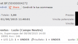 Combo Vincente supercoppa Italiana