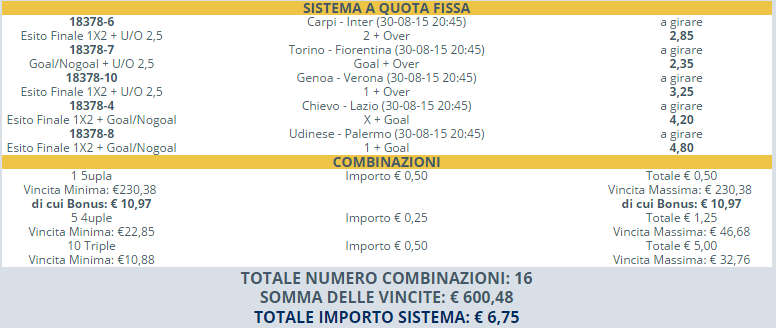 sistema scommesse serie a