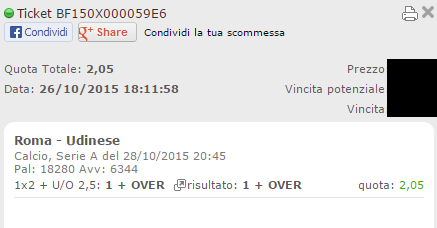 combo roma-udinese