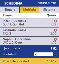 scommesse pronte Serie a 2015-10-18