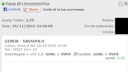 combo genoa-sassuolo