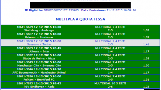 Scommessa vincente 12-12-15