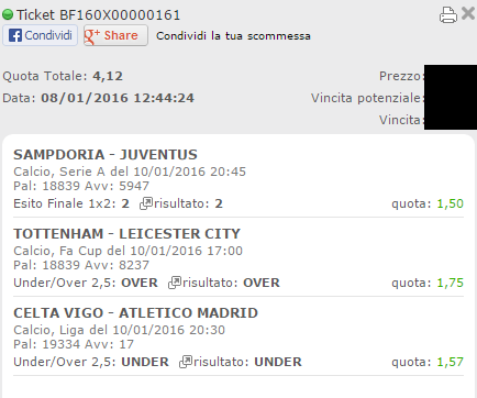 bolla mista vincente