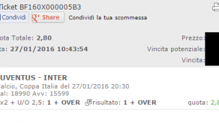 Scommesse vincenti 27-01-16