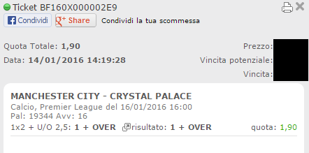 combo manchester city-crystal palace
