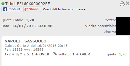 combo napoli-sassuolo