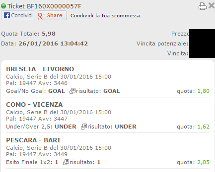 multipla vincente serie B