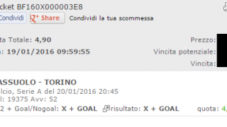 Scommessa vincente 20-01-16
