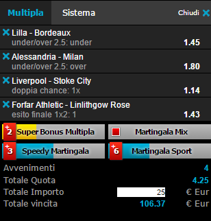 scommesse pronte di oggi 2016-01-26