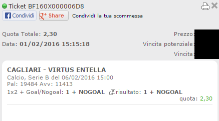 combo cagliari-entella