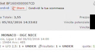 Scommesse vincenti 06-02-16