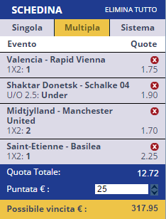 scommesse pronte Europa League 2016-02-18