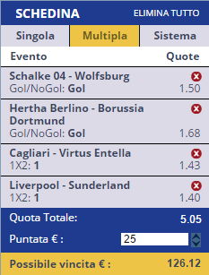 scommesse pronte di oggi 2016-02-06