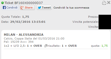 combo milan-alessandria