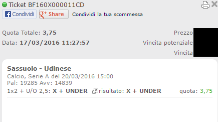combo sassuolo-udinese