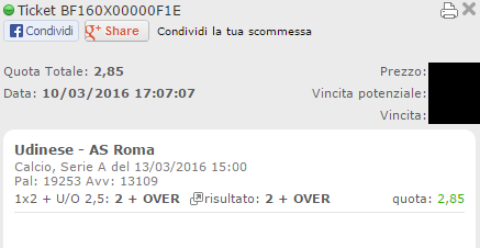 combo udinese-roma