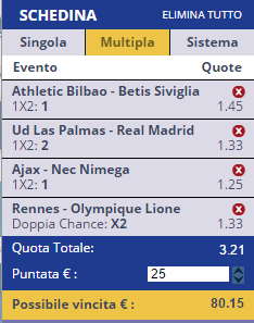 scommesse pronte di oggi 2016-03-13