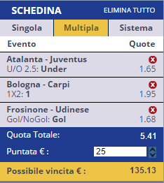 scommesse pronte Serie a 2016-03-06