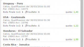 Scommesse vincenti 30-03-16