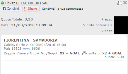 combo fiorentina-sampdoria