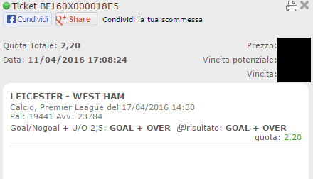 combo leicester-west ham