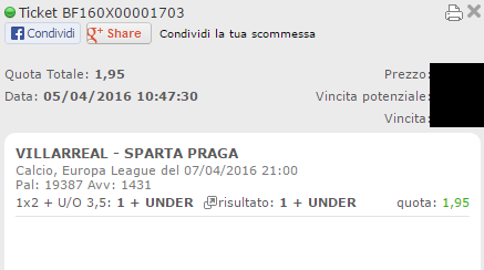combo villarreal-sparta praga