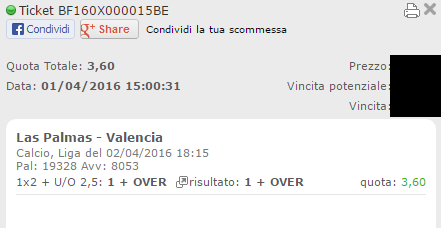 combo las palmas-valencia