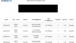 Scommessa vincente 28-04-16