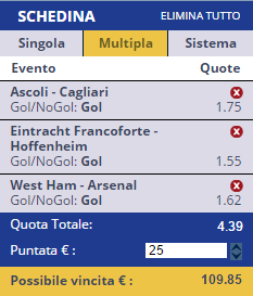 scommesse pronte di oggi 2016-04-09