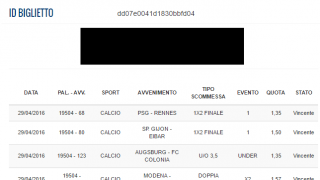 Scommesse vincenti 29-04-16