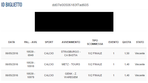 multipla vincente 06-05-16