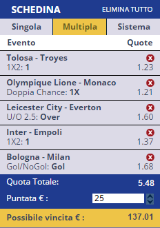 scommesse pronte di oggi 2016-05-07