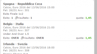 Scommesse vincenti 14-06-16