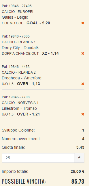 scommesse pronte di oggi 2016-07-01