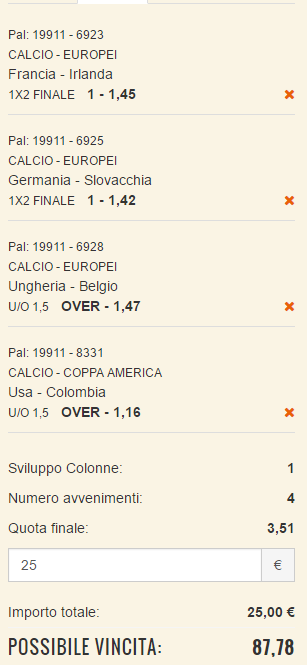 scommesse pronte di oggi 2016-06-26