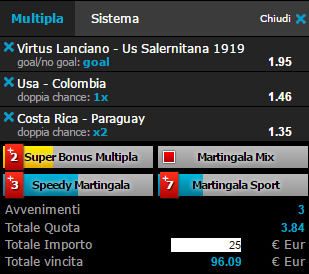 scommesse pronte di oggi 2016-06-04