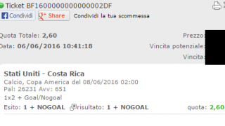 Scommessa vincente 08-06-16