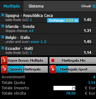 scommesse pronte di oggi 2016-06-13