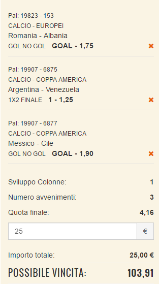 scommesse pronte di oggi 2016-06-19