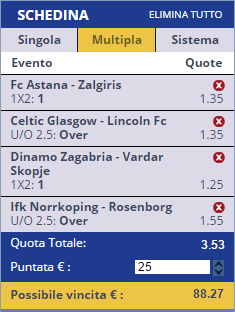 scommesse pronte di oggi 2016-07-20