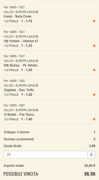 scommesse pronte di oggi 2016-07-07