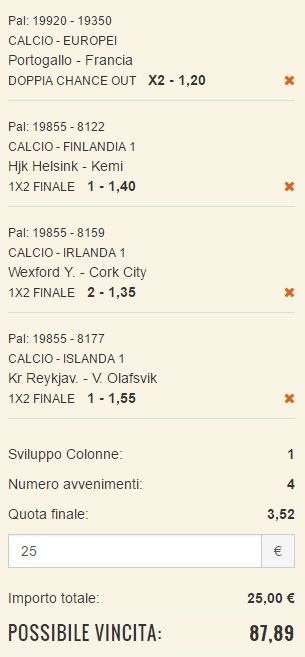 scommesse pronte di oggi 2016-07-10