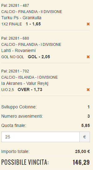 scommesse pronte di oggi 2016-07-17