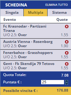 scommesse pronte Europa League 2016-08-18