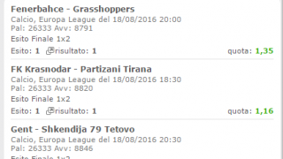 Scommesse vincenti 18-08-16