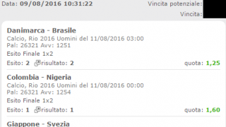 Scommessa vincente 11-08-16