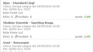 Scommesse vincenti 29-09-16